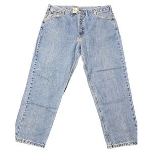 Vintage Carhartt WIP Mens Jeans 44x30 Light Wash Straight Fit Denim Pants B17STW